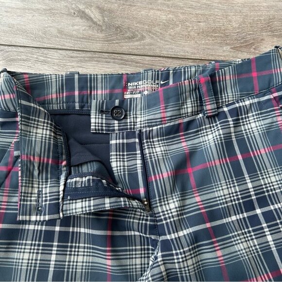 Nike Modern Rise Golf Plaid Pants Style 508275-010 - Picture 4 of 13